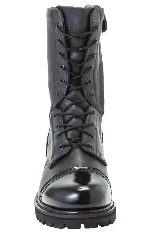 Rocky Side Zipper Black Leather 10" Jump Boot 2090 - BootSolution