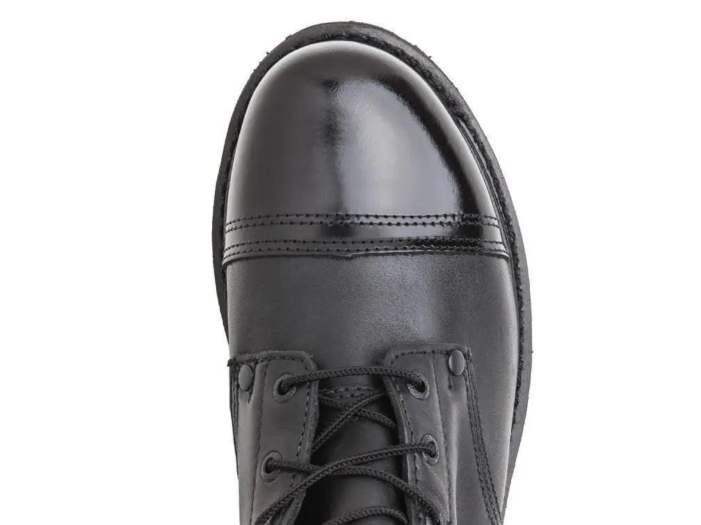 Rocky Side Zipper Black Leather 10" Jump Boot 2090 - BootSolution