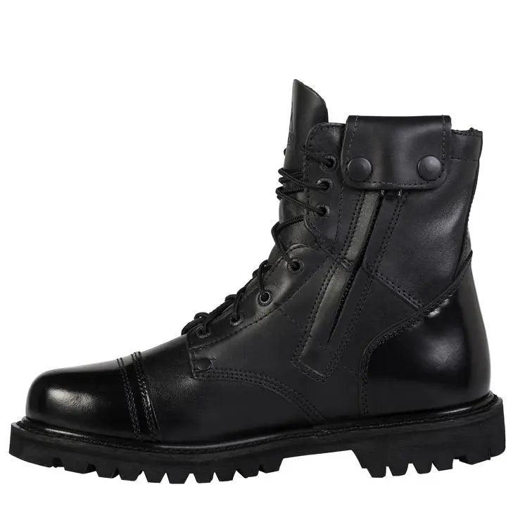 Rocky Side Zipper Black Leather 7" Jump Boot 2091 - BootSolution
