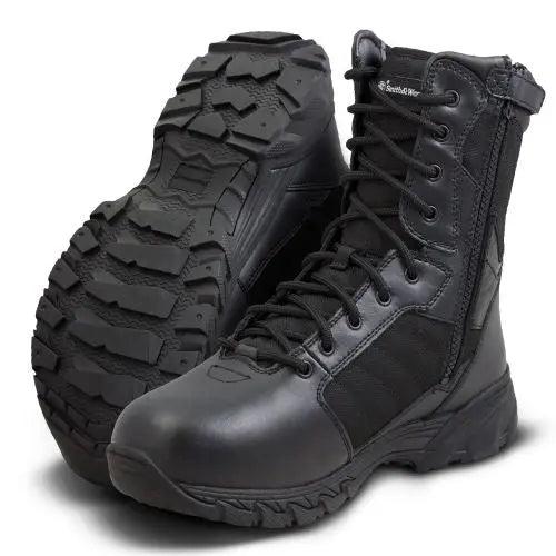 Smith & Wesson Men’s Side Zip Black Tactical Boot 810201 - BootSolution